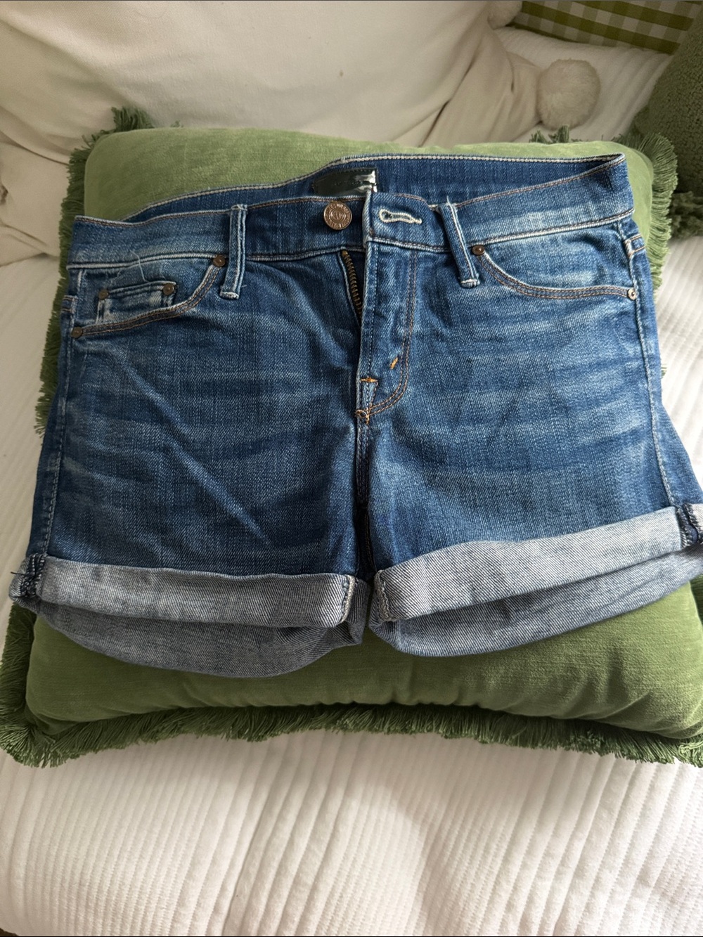 MOTHER Blue Denim Jean Shorts
